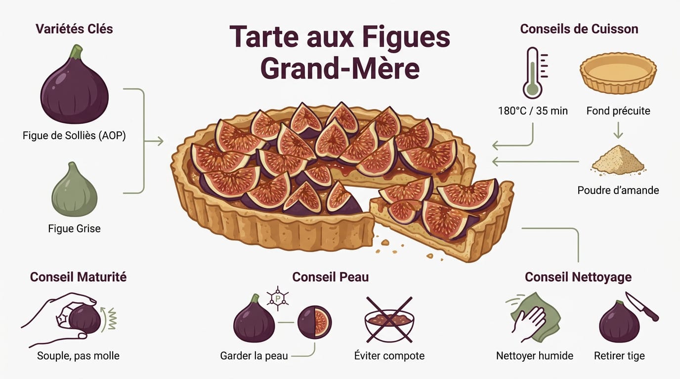 Tarte aux figues violettes de Solliès disposées en rosace