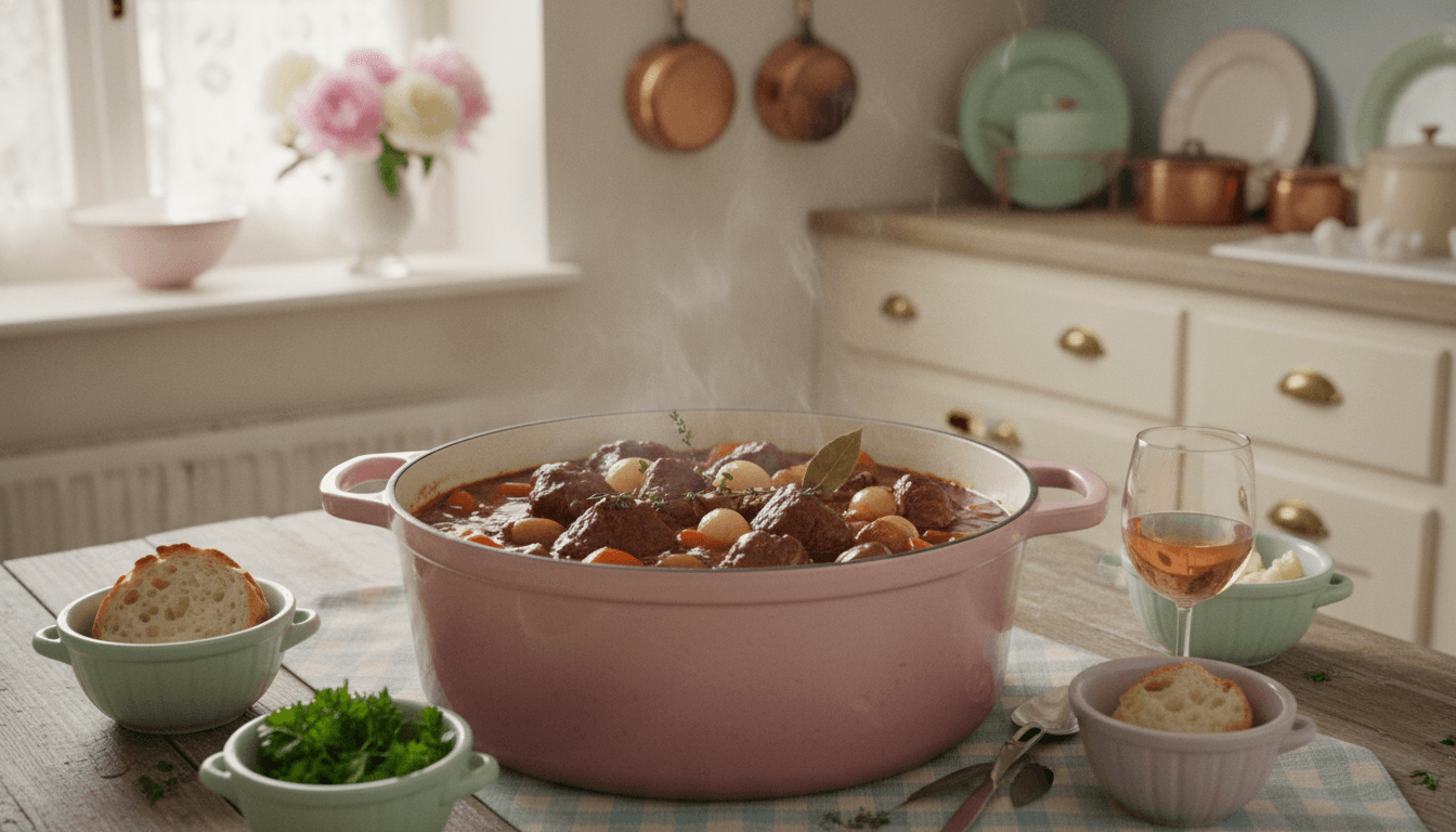 dĂ©couvrez une recette savoureuse de bĆuf carottes, idĂ©ale pour rĂ©galer vos invitĂ©s avec un plat traditionnel et fondant.