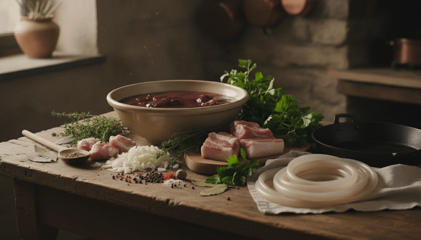 apprends à préparer un boudin noir maison délicieux et simple grùce à nos conseils étape par étape pour réussir ta recette facilement.