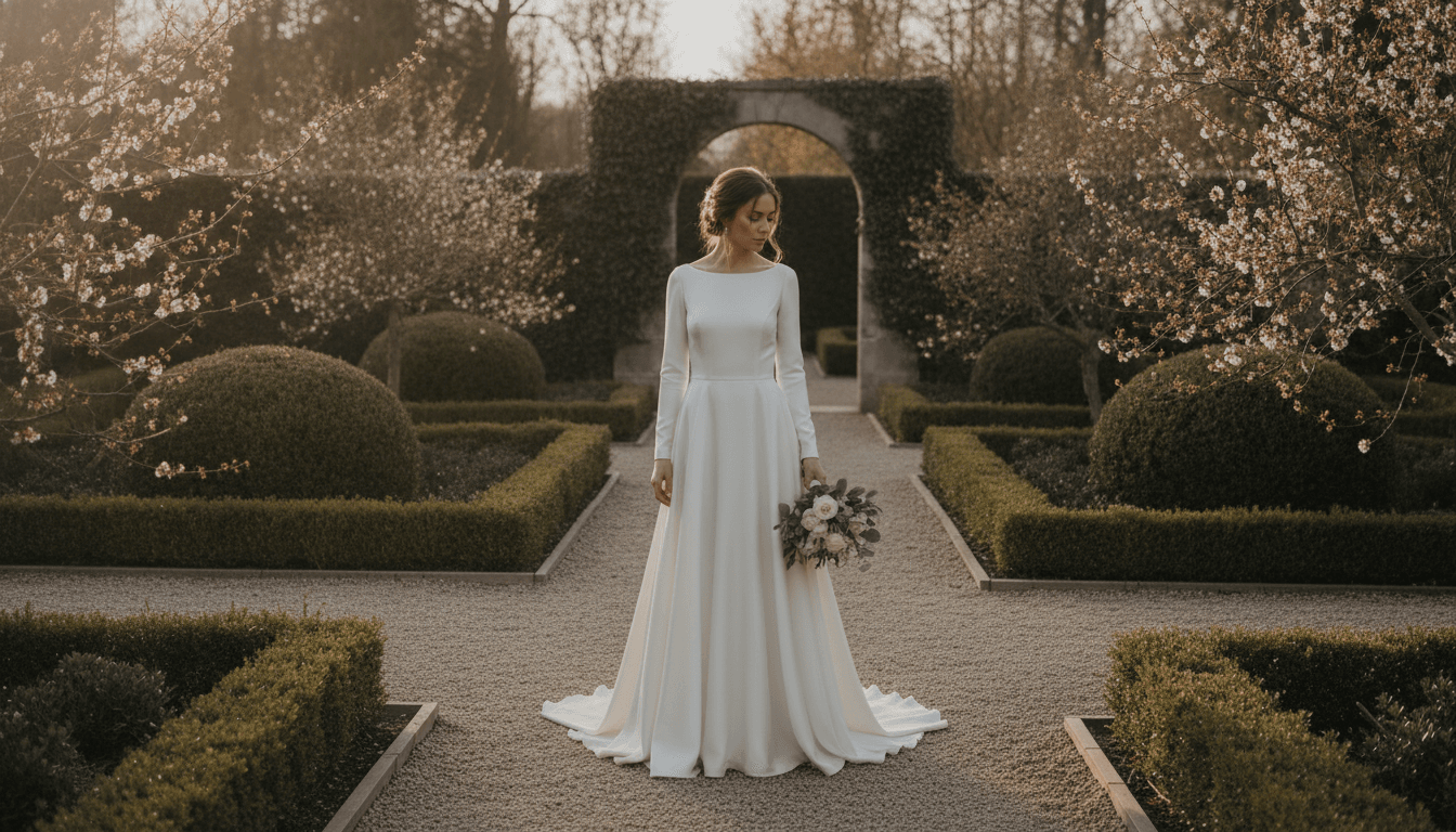 découvre la robe de mariée simple idéale pour magnifier ton jour j avec élégance et simplicité.